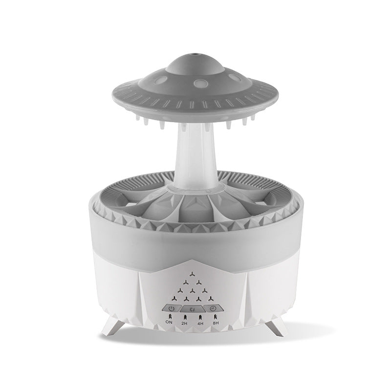 Neuer UFO-Luftbefeuchter mit Regentropfen, Luftbefeuchter mit Wassertropfen, USB-Aromatherapie, ätherische Öle, Aroma-Luftverteiler, Haushaltsnebel-Hersteller, Wohnkultur