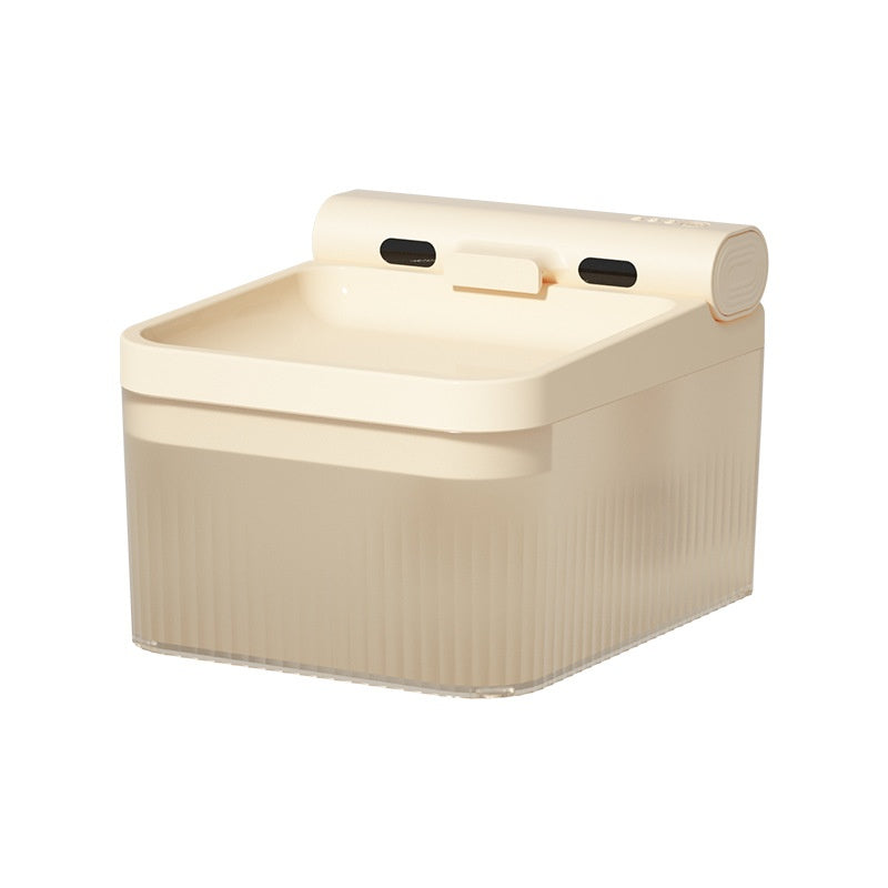 Intelligenter Wasserspender für Haustiere aus Kunststoff, gut aussehender Trinknapf mit Dreifachfilter, 4 l, große Kapazität, Wasserspender für Katzen, Haustierprodukte