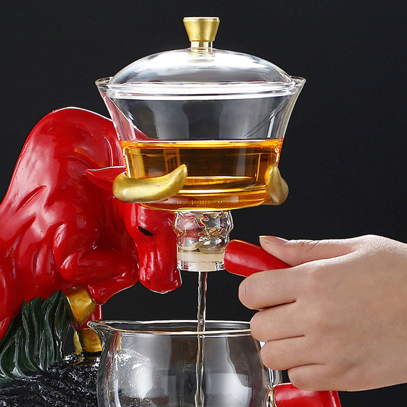 Niu Zhuan Qiankun Halbautomatischer Teezubereiter aus Glas