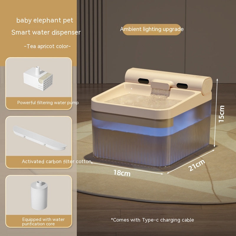 Intelligenter Wasserspender für Haustiere aus Kunststoff, gut aussehender Trinknapf mit Dreifachfilter, 4 l, große Kapazität, Wasserspender für Katzen, Haustierprodukte