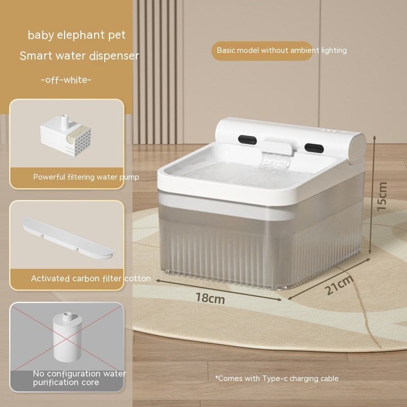 Intelligenter Wasserspender für Haustiere aus Kunststoff, gut aussehender Trinknapf mit Dreifachfilter, 4 l, große Kapazität, Wasserspender für Katzen, Haustierprodukte