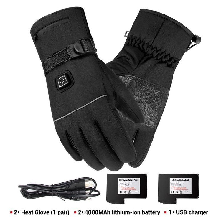 Elektrisch beheizte Winterhandschuhe Motorrad-Touchscreen-Handschuhe