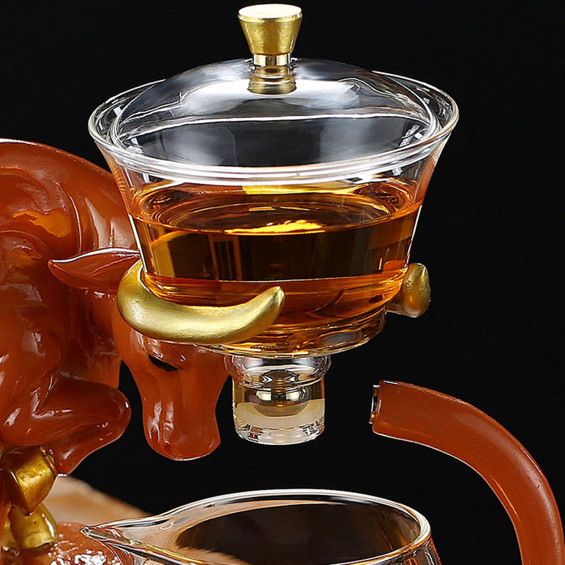 Niu Zhuan Qiankun Halbautomatischer Teezubereiter aus Glas