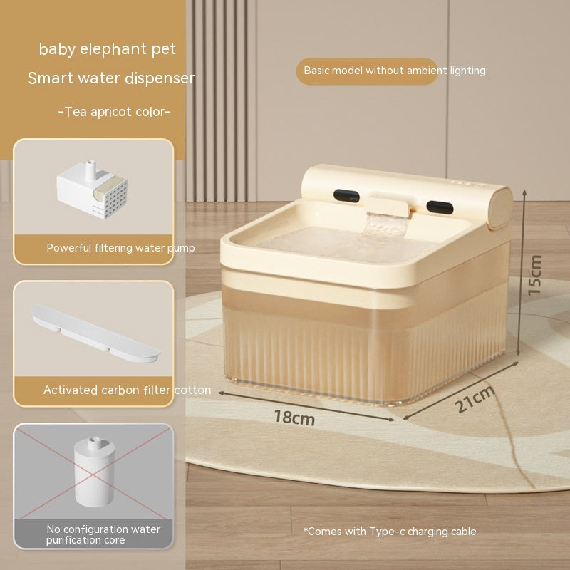 Intelligenter Wasserspender für Haustiere aus Kunststoff, gut aussehender Trinknapf mit Dreifachfilter, 4 l, große Kapazität, Wasserspender für Katzen, Haustierprodukte