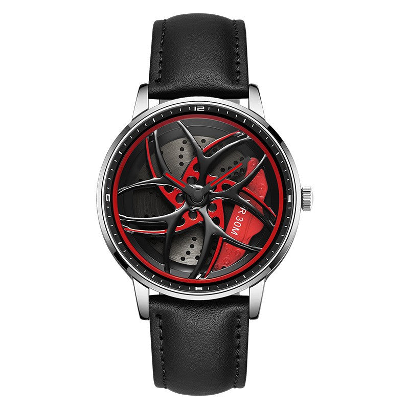 Herren-Quarzuhr mit drehbarem Riemen der Wheel-Serie