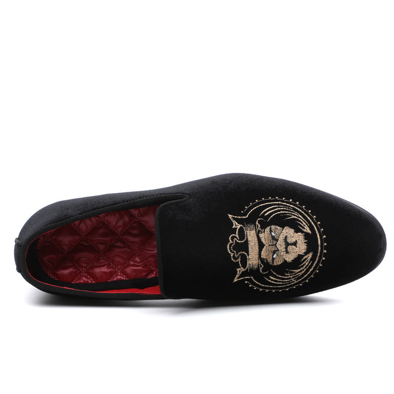Britische atmungsaktive Tods Freizeitschuhe Trendy bestickte Lederschuhe für Herren