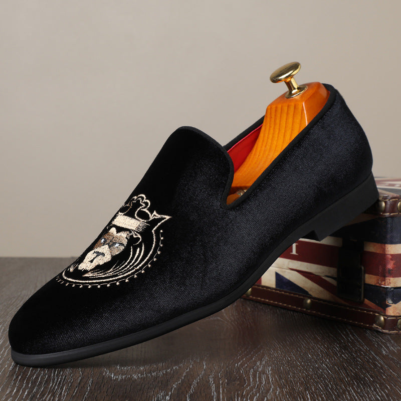 Britische atmungsaktive Tods Freizeitschuhe Trendy bestickte Lederschuhe für Herren