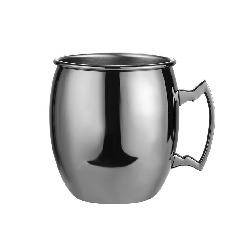 Copa Moscow Mule de gran venta, copa de acero inoxidable 304 con punta de martillo bañada en cobre, copa de vino desnuda, copa de cóctel