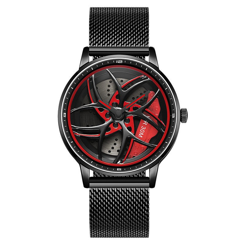 Herren-Quarzuhr mit drehbarem Riemen der Wheel-Serie