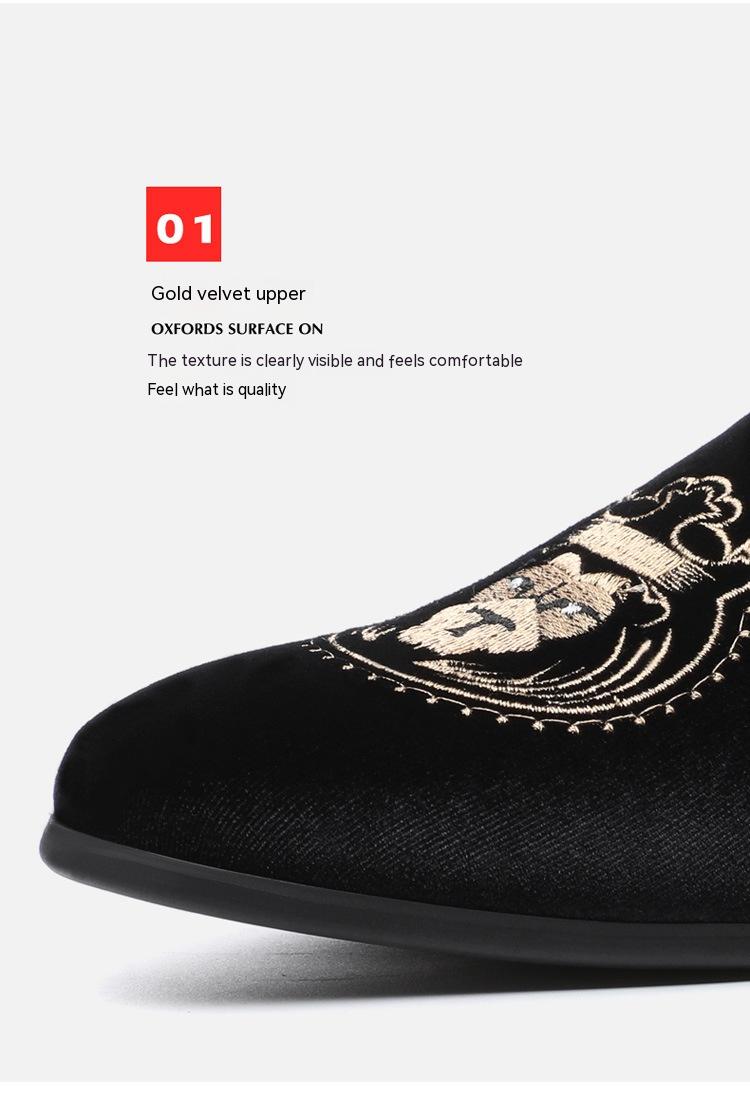 Britische atmungsaktive Tods Freizeitschuhe Trendy bestickte Lederschuhe für Herren