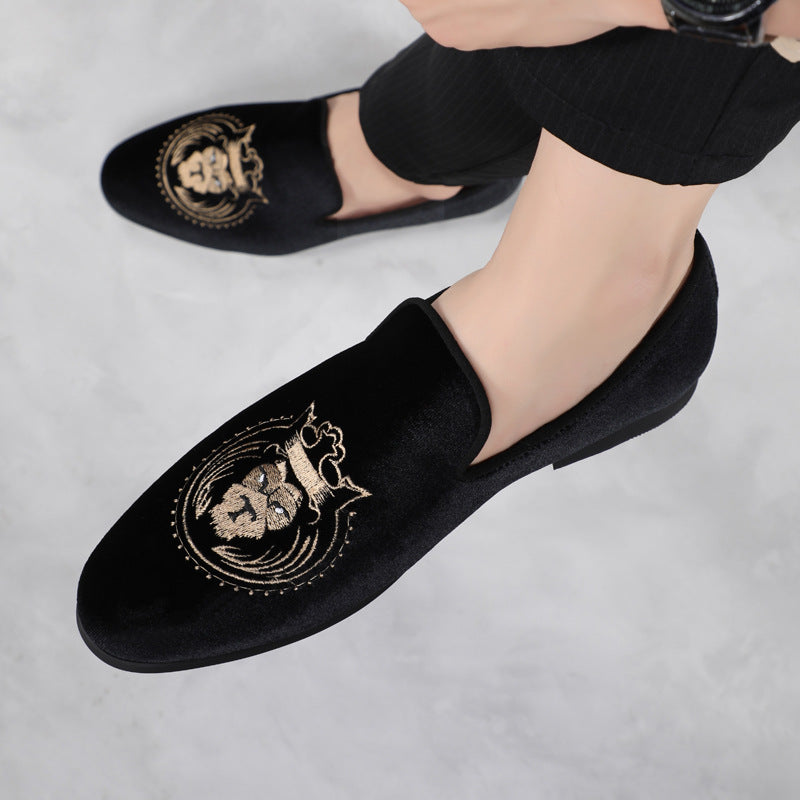 Britische atmungsaktive Tods Freizeitschuhe Trendy bestickte Lederschuhe für Herren