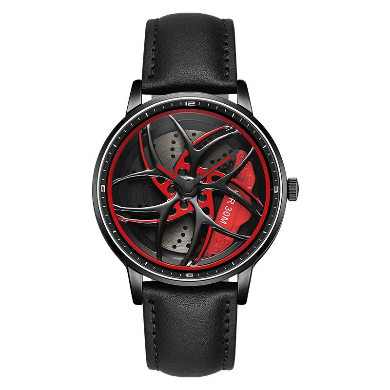 Herren-Quarzuhr mit drehbarem Riemen der Wheel-Serie