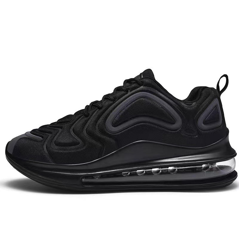 Lässige Air-Cushion-Schwarze Schuhe Herren Outdoor Atmungsaktive Schnür-Sneaker Laufsportschuhe