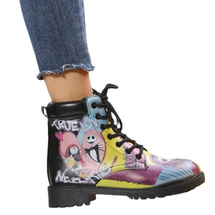 Platform Martin Boots Locomotive Women's Retro Boots