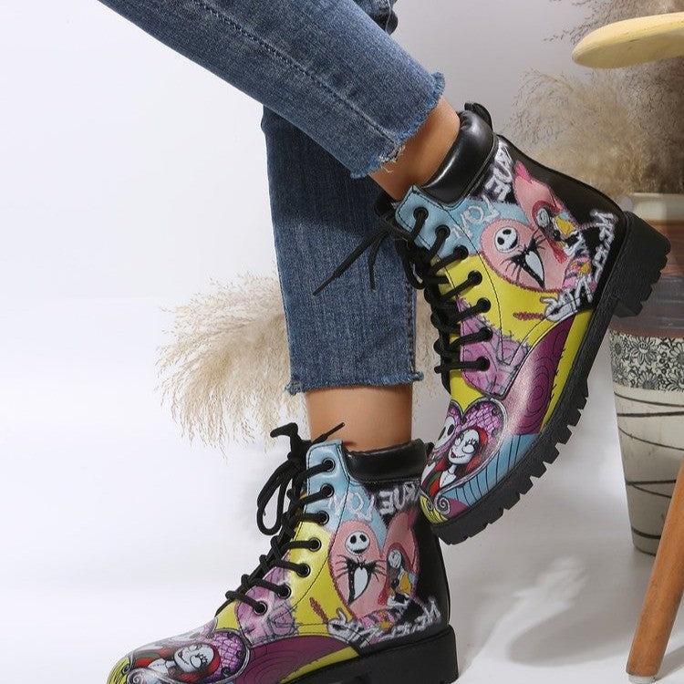 Platform Martin Boots Locomotive Women's Retro Boots