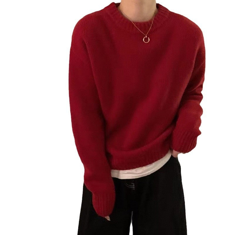 Japanese Leisure Idle Style Milk Huhoo Round Neck Sweater For Women