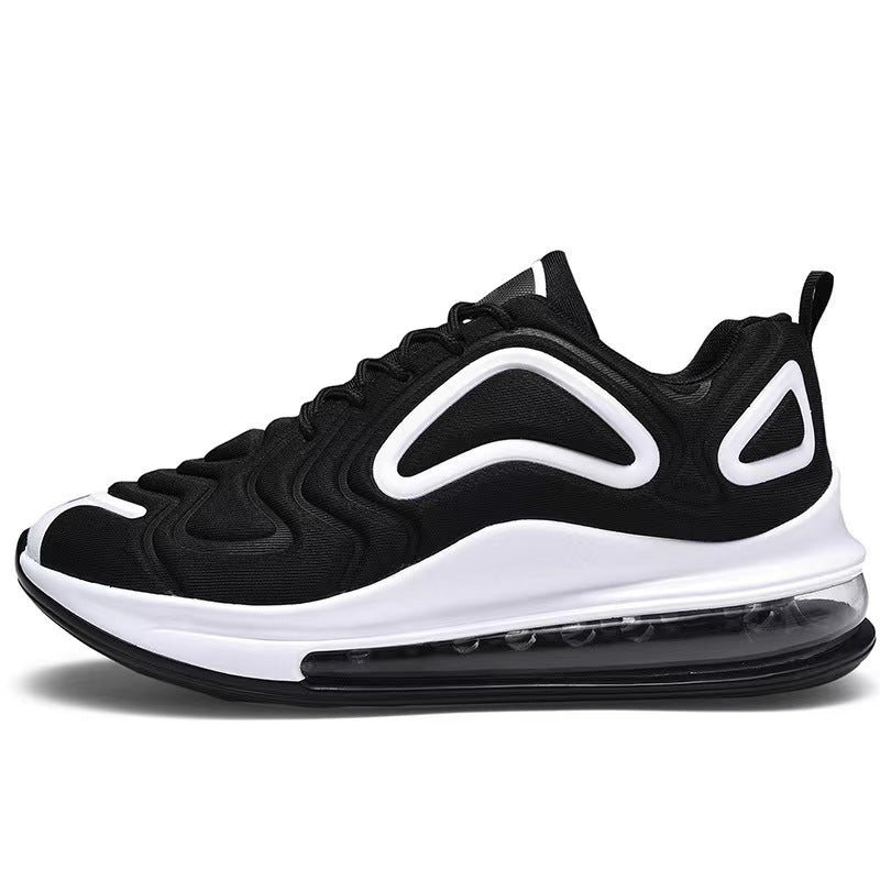 Lässige Air-Cushion-Schwarze Schuhe Herren Outdoor Atmungsaktive Schnür-Sneaker Laufsportschuhe