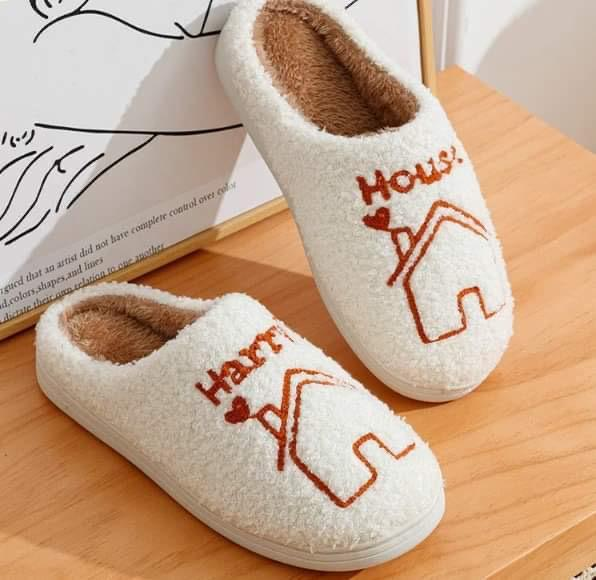 Female Home Cartoon Anti Slip Plush Slippers