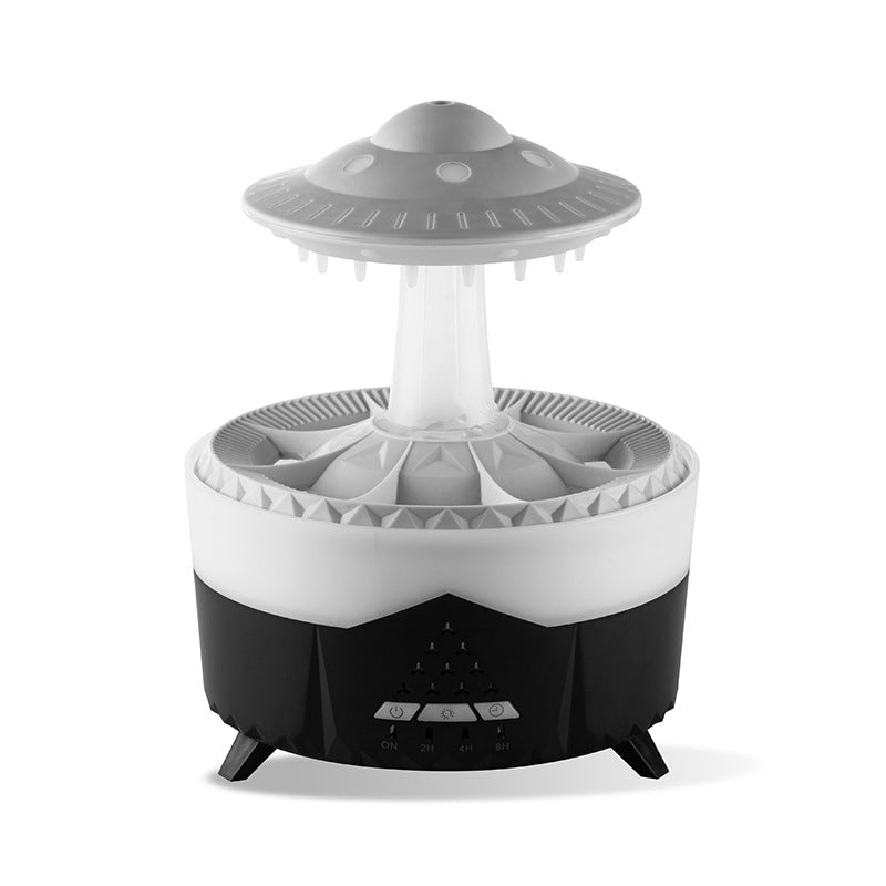 Neuer UFO-Luftbefeuchter mit Regentropfen, Luftbefeuchter mit Wassertropfen, USB-Aromatherapie, ätherische Öle, Aroma-Luftverteiler, Haushaltsnebel-Hersteller, Wohnkultur