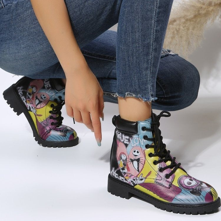 Platform Martin Boots Locomotive Women's Retro Boots