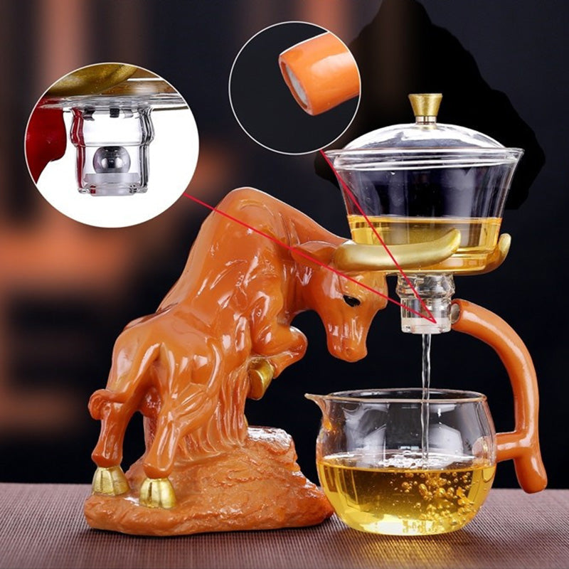 Niu Zhuan Qiankun Halbautomatischer Teezubereiter aus Glas