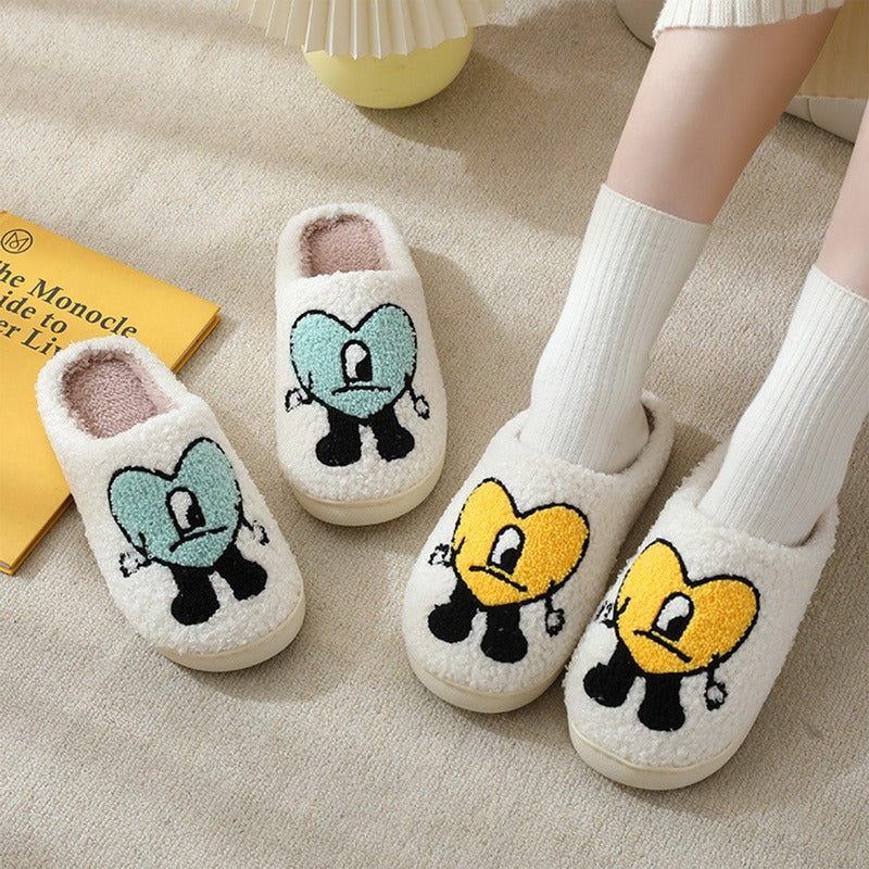 Bad Bunny Bad Bunny Love Autumn And Winter Couples Home Thick Bottom Cartoon Anti-Slip Slippers