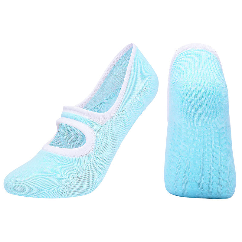Rutschfeste Bodensocken für das Fitnessstudio im Innenbereich mit offener Rückseite