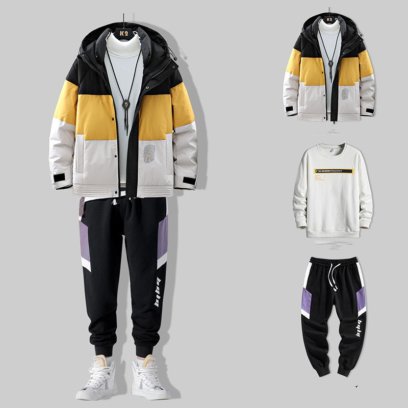 Men's down jacket short trendy brand