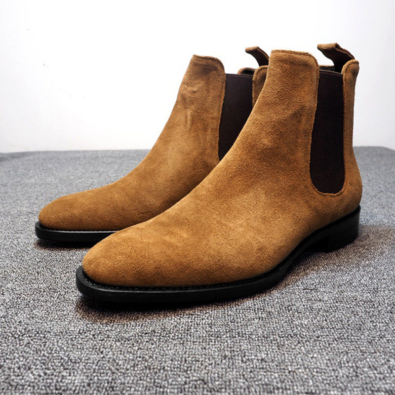 Botas de hombre, zapatos de caña alta