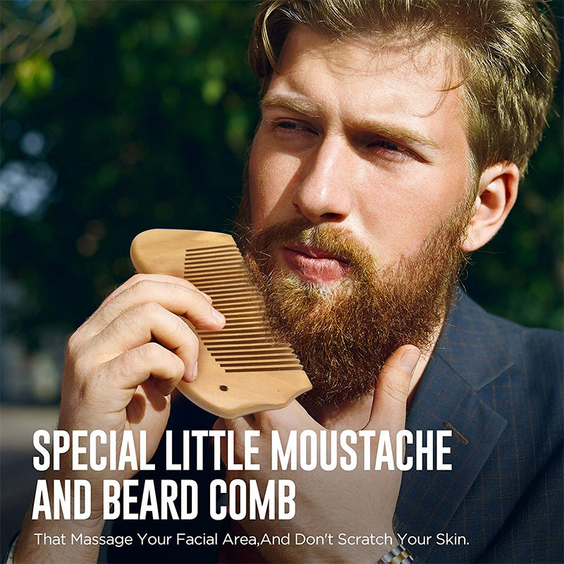 Juego de afeitado de barba y cabello para hombre, herramienta de baño, cepillo, peine, tijeras de afeitar, juego de peinado limpio