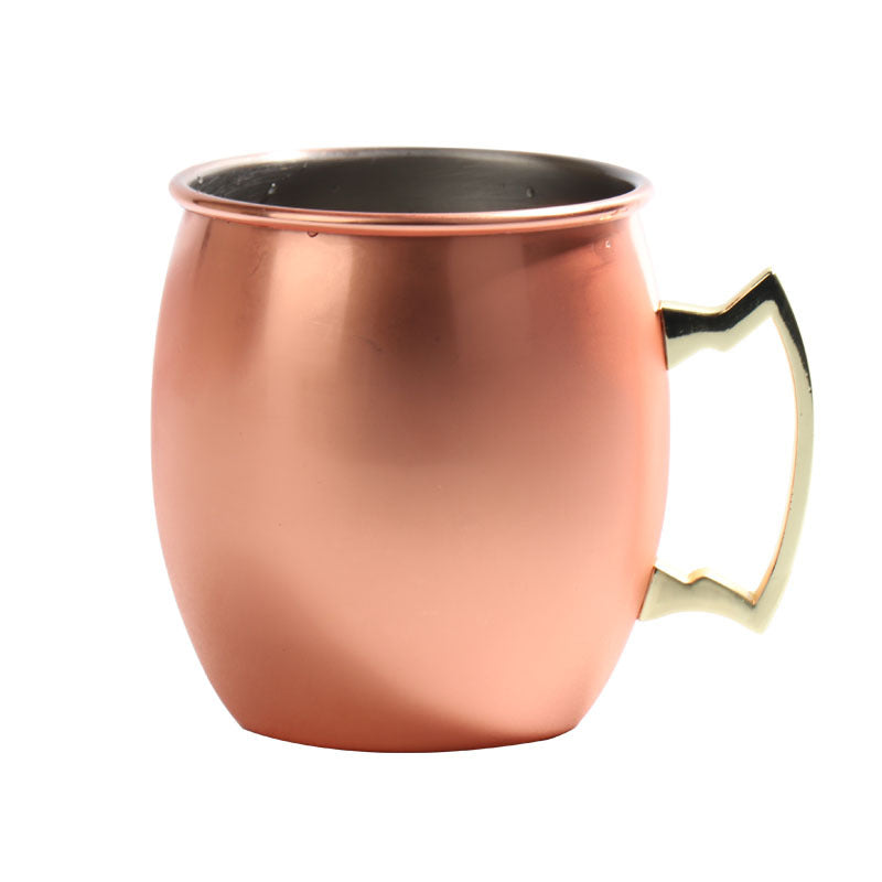 Copa Moscow Mule de gran venta, copa de acero inoxidable 304 con punta de martillo bañada en cobre, copa de vino desnuda, copa de cóctel