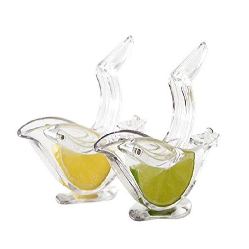 Exprimidor manual de limón acrílico transparente elegante con forma de pájaro, exprimidor de rodajas de limón, herramientas de cocina, gadgets