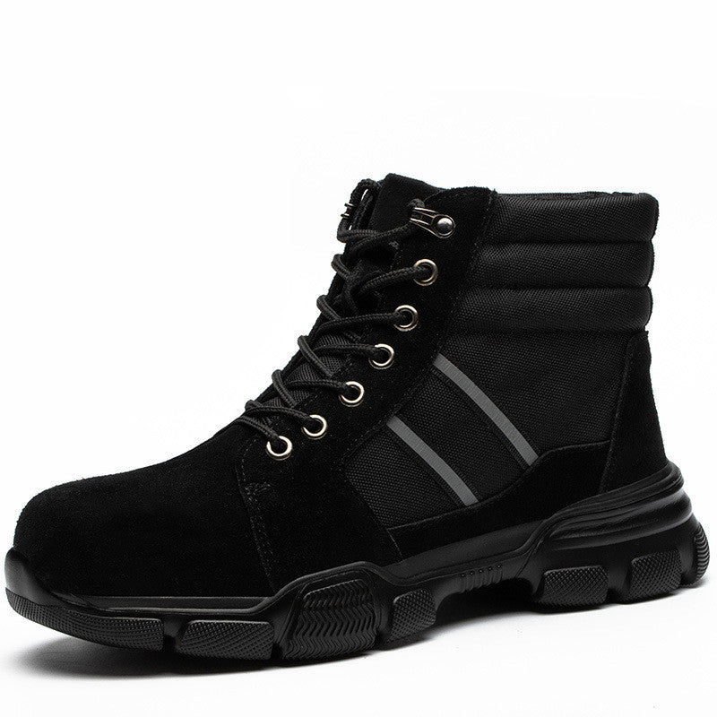 Oxford Cloth -SmasAntihing And Anti-Piercing High-Top Safety Shoes
