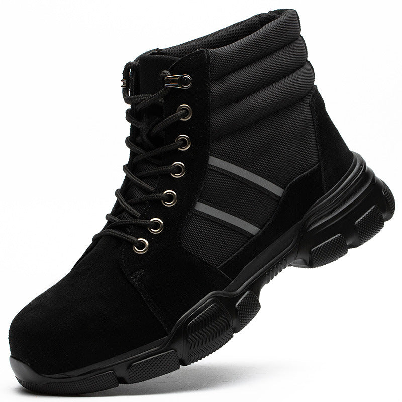 Oxford Cloth -SmasAntihing And Anti-Piercing High-Top Safety Shoes