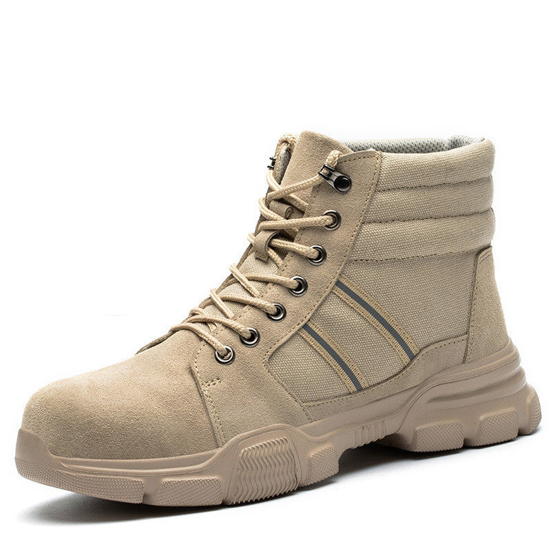 Oxford Cloth -SmasAntihing And Anti-Piercing High-Top Safety Shoes