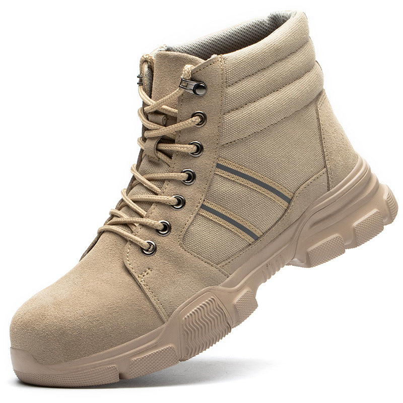 Oxford Cloth -SmasAntihing And Anti-Piercing High-Top Safety Shoes