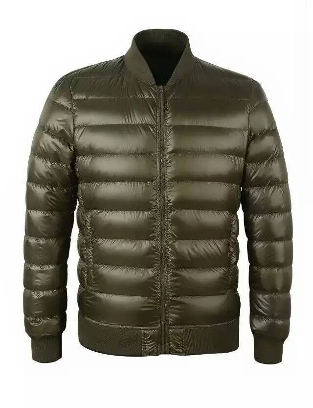 Chaqueta de plumón de cuello alto para hombre, talla grande, corte ajustado