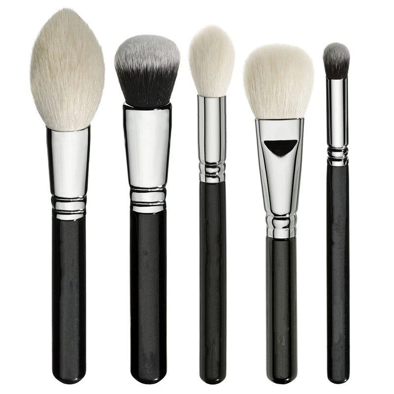 15 pinceles de maquillaje negros