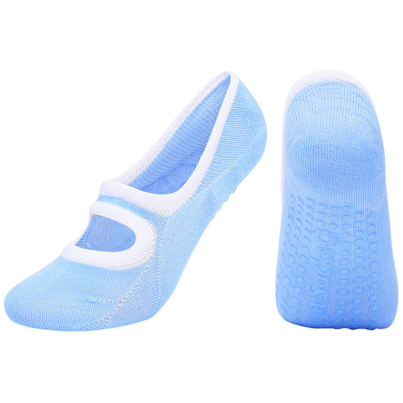 Rutschfeste Bodensocken für das Fitnessstudio im Innenbereich mit offener Rückseite