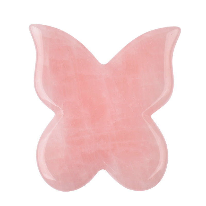 Ganze Massage Gua Sha Werkzeuge Natürlicher Rosenquarz Massagestein