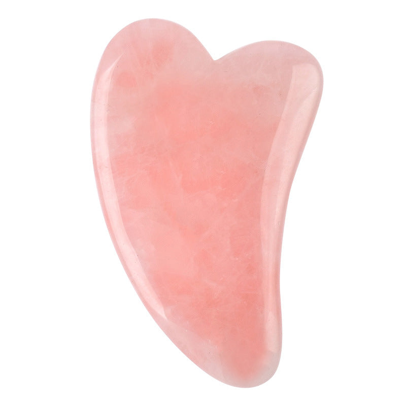 Ganze Massage Gua Sha Werkzeuge Natürlicher Rosenquarz Massagestein
