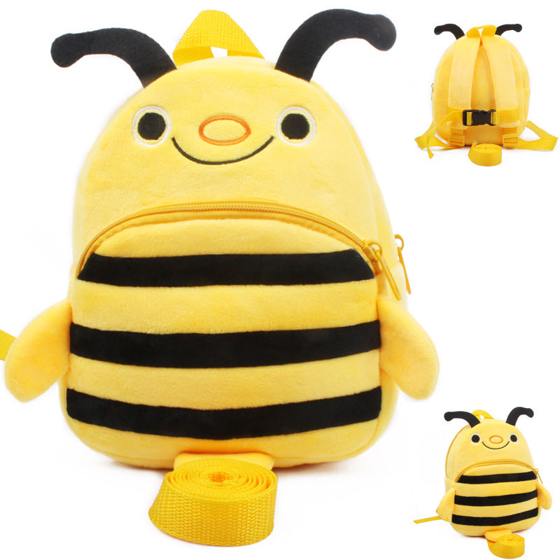 New baby small bag children backpack to prevent the loss of 1 and a half year and 2 year old female baby cartoon knapsack traction rope