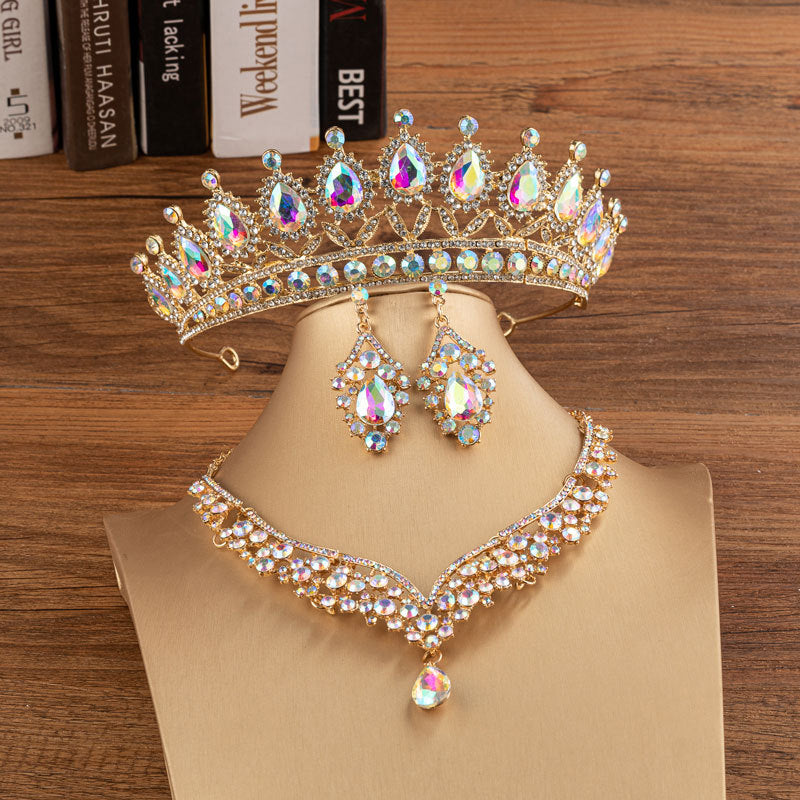 Brautkrone, Hochzeit, Legierung, Diamantkrone, modisch, eleganter Kopfschmuck