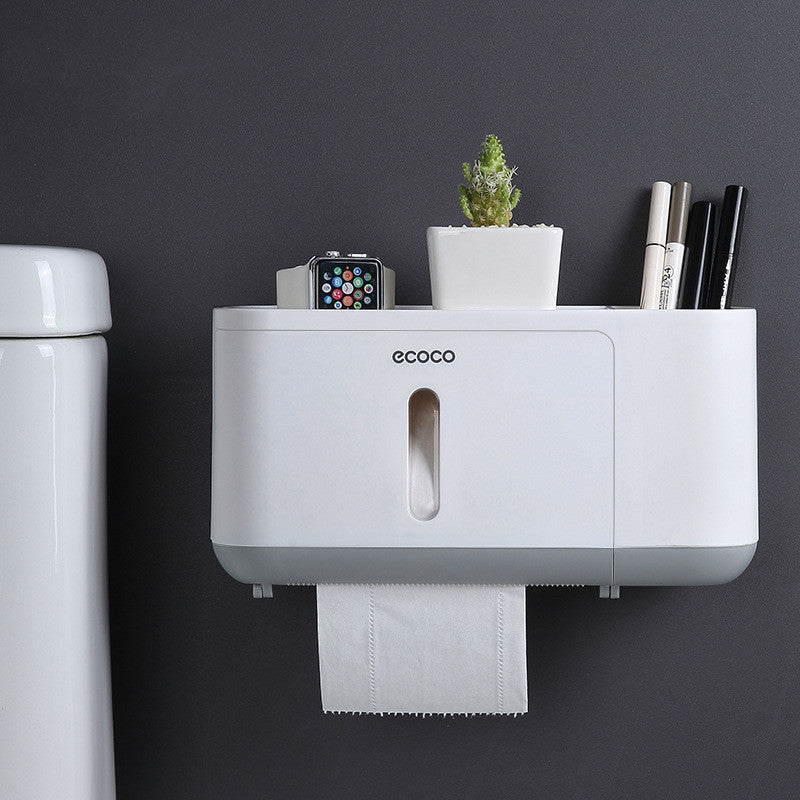 Einfacher multifunktionaler Papierhandtuchhalter Nagelfreies wasserdichtes Handtuchpumpen