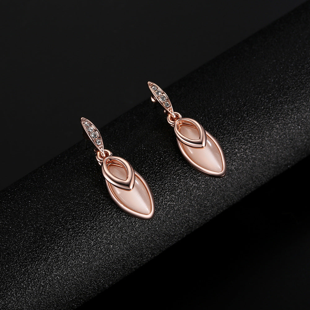 Conjunto de joyas con gemas, accesorios europeos y americanos, conjunto de joyas para bodas y novias