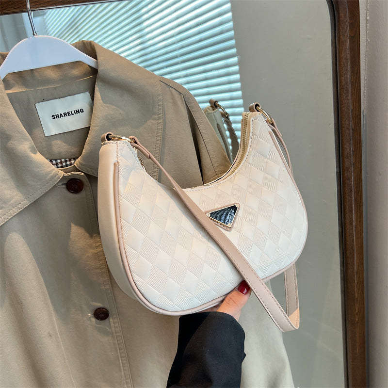 Women's Fashion Checkered Diagonal Bag