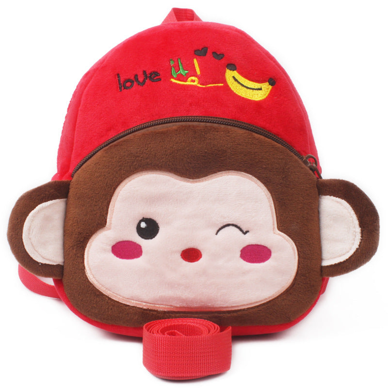 New baby small bag children backpack to prevent the loss of 1 and a half year and 2 year old female baby cartoon knapsack traction rope