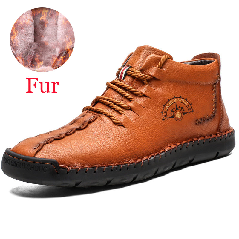 British lazy soft winter men's sports style cotton shoes