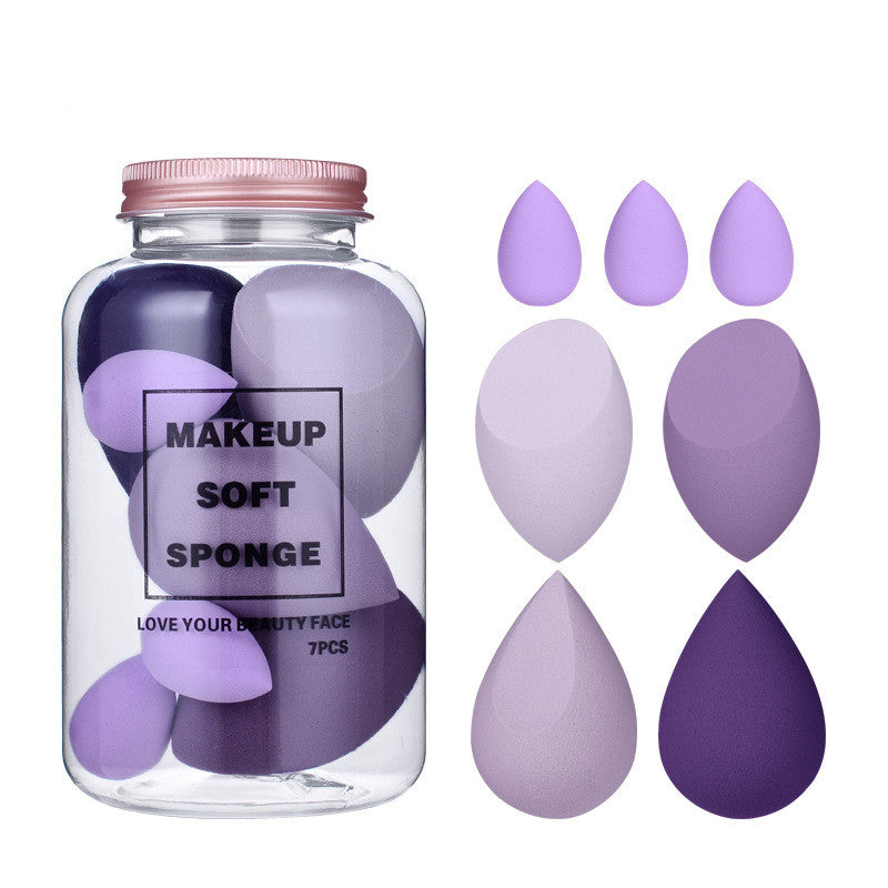 Botella Drift en caja Beauty Egg con 7 latas de polvos y esponjas de maquillaje suaves sin agua