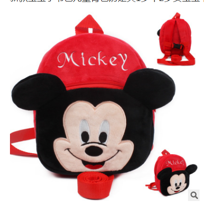 New baby small bag children backpack to prevent the loss of 1 and a half year and 2 year old female baby cartoon knapsack traction rope